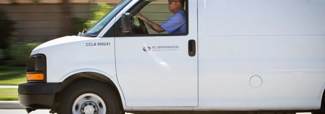 KIC Refrigeration service vehicle serving Riverside area